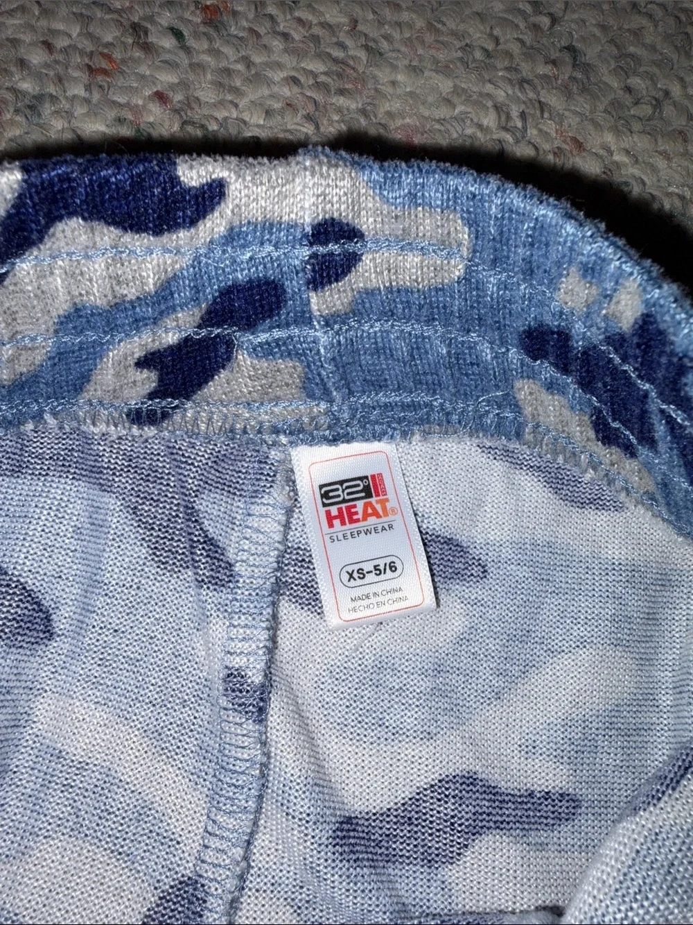 Blue Camo Kids Pajama Set